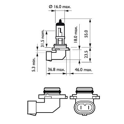 PHILIPS 9006PRB1 Prožektorius Lemputė