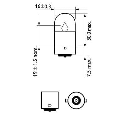 PHILIPS 12821CP Indikatorius Lemputė