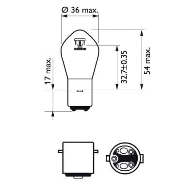 PHILIPS 12728BW Lemputė, prožektorius
