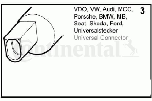 Vandens siurblys, priekinio stiklo plovimas — CONTINENTAL/VDO 246-082-008-025Z