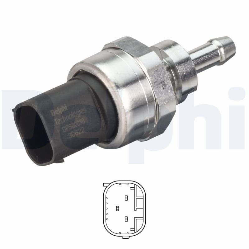 Jutiklis, išmetimo slėgis — DELPHI DPS00030-12B1