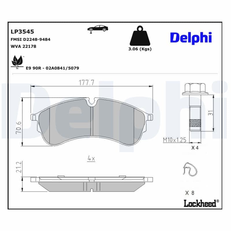 Brake pad set image
