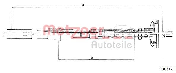 METZGER AUTOTEILE 10.317 Sankabos trosas