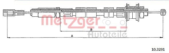 METZGER AUTOTEILE 10.3291 Sankabos trosas