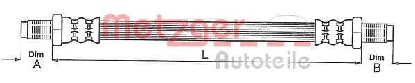 Stabdžių žarnelė — METZGER AUTOTEILE 4118376