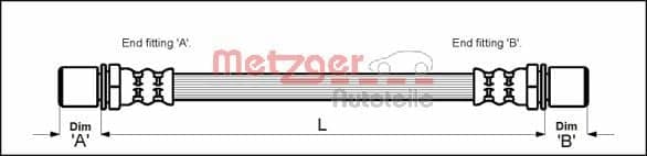 Stabdžių žarnelė — METZGER AUTOTEILE 4113667