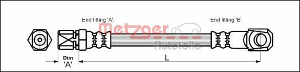 Stabdžių žarnelė — METZGER AUTOTEILE 4117018