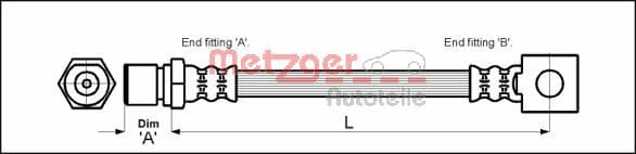 Stabdžių žarnelė — METZGER AUTOTEILE 4111757