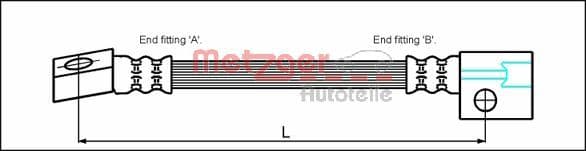 Stabdžių žarnelė — METZGER AUTOTEILE 4112811