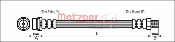 Stabdžių žarnelė — METZGER AUTOTEILE 4112314