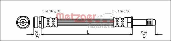 Stabdžių žarnelė — METZGER AUTOTEILE 4114678