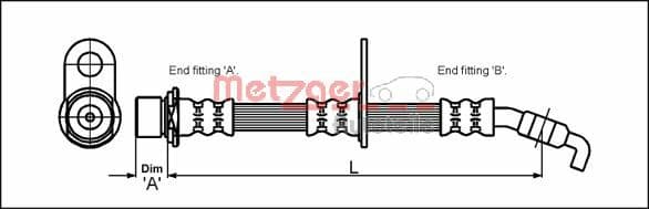 Stabdžių žarnelė — METZGER AUTOTEILE 4111427