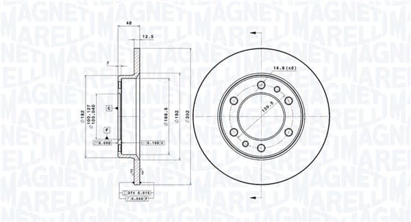 Stabdžių diskas — MAGNETI MARELLI 360406216600