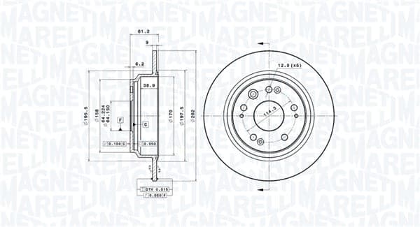 Stabdžių diskas — MAGNETI MARELLI 360406118201