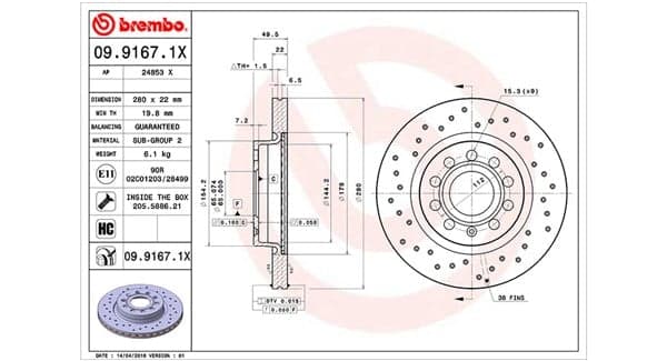Stabdžių diskas — MAGNETI MARELLI 360406002002