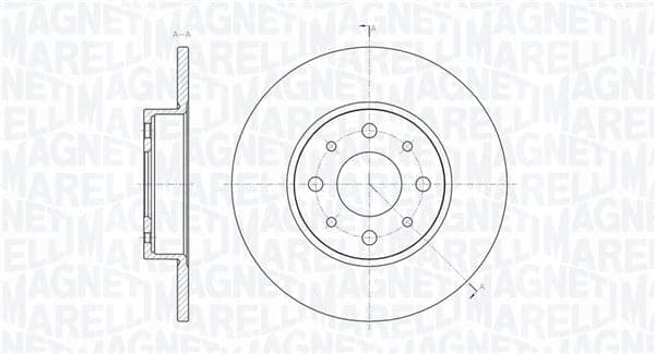 Stabdžių diskas — MAGNETI MARELLI 361302040357
