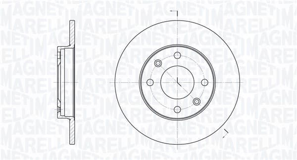 Stabdžių diskas — MAGNETI MARELLI 361302040691