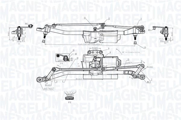 Langų valytuvų sistema — MAGNETI MARELLI 064352403010