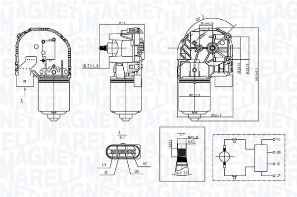 MAGNETI MARELLI 064351769010 Valytuvo variklis