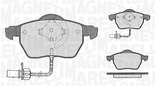 Stabdžių kaladėlių komplektas — MAGNETI MARELLI 363916060142