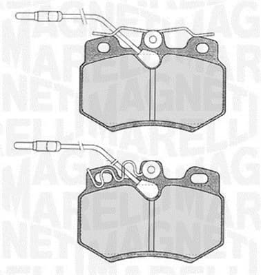 Stabdžių kaladėlių komplektas — MAGNETI MARELLI 363916060167