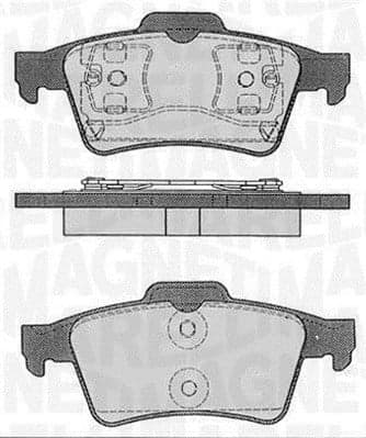 Stabdžių kaladėlių komplektas — MAGNETI MARELLI 363916060349