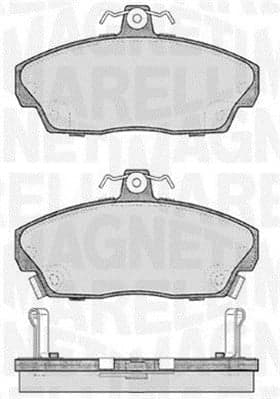 Stabdžių kaladėlių komplektas — MAGNETI MARELLI 363916060484