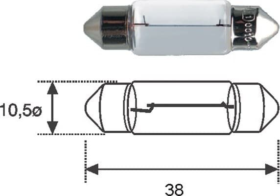 Lemputė, valstybinio numerio apšvietimas — MAGNETI MARELLI 009418100000