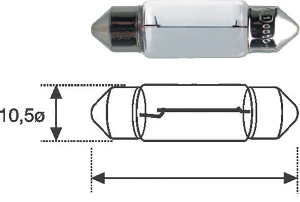 MAGNETI MARELLI 002051700000 Lemputė, valstybinio numerio apšvietimas