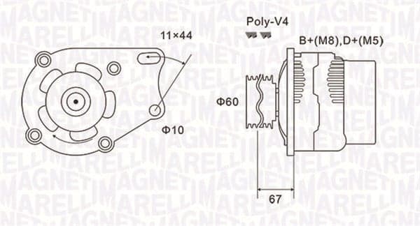 MAGNETI MARELLI 063731153010 Generatorius