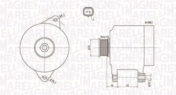 MAGNETI MARELLI 063731653010 Generatorius