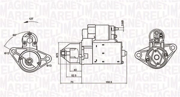 MAGNETI MARELLI 063721253010 Starteris