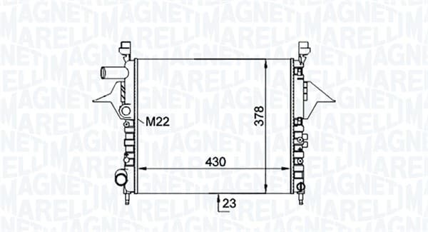 MAGNETI MARELLI 350213161200 Variklio aušinimo radiatorius
