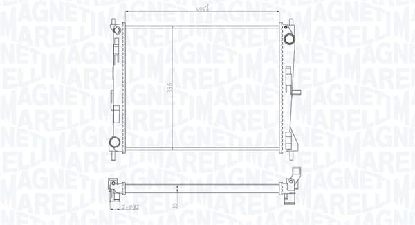 MAGNETI MARELLI 350213165300 Variklio aušinimo radiatorius