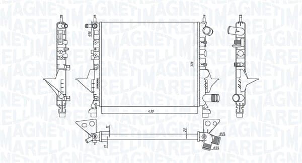 MAGNETI MARELLI 350213171800 Variklio aušinimo radiatorius
