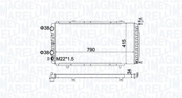 Variklio aušinimo radiatorius — MAGNETI MARELLI 350213180900