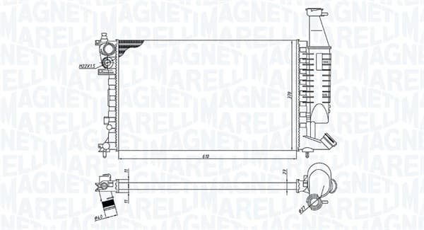 Variklio aušinimo radiatorius — MAGNETI MARELLI 350213186400