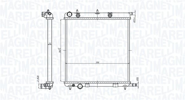 Variklio aušinimo radiatorius — MAGNETI MARELLI 350213819000