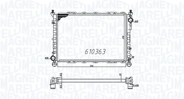 MAGNETI MARELLI 350213832000 Variklio aušinimo radiatorius