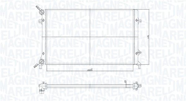 MAGNETI MARELLI 350213853000 Variklio aušinimo radiatorius