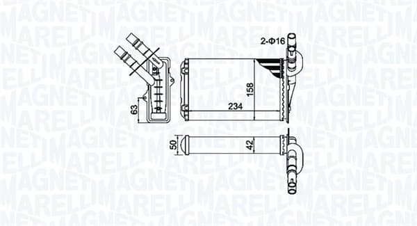 MAGNETI MARELLI 350218404000 Salono šildymo pečiukas