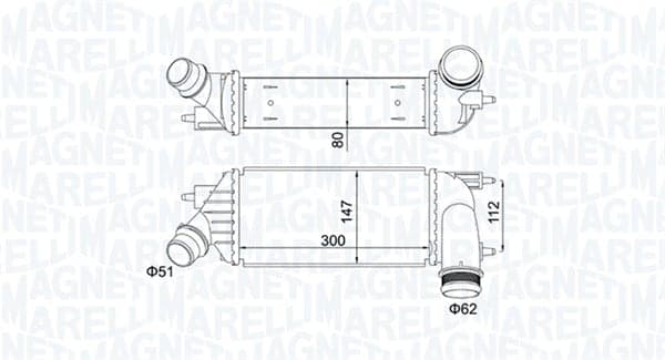 MAGNETI MARELLI 351319204140 Tarpinis oro aušintuvas