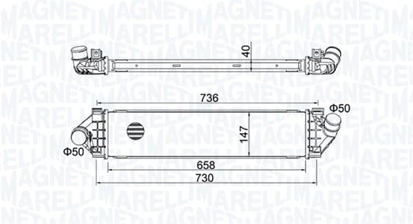 Tarpinis oro aušintuvas — MAGNETI MARELLI 351319204270
