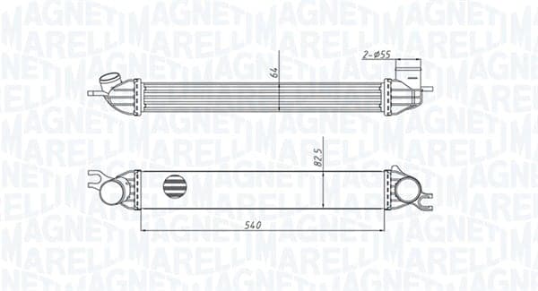 MAGNETI MARELLI 351319204290 Tarpinis oro aušintuvas