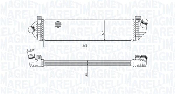 MAGNETI MARELLI 351319204370 Tarpinis oro aušintuvas