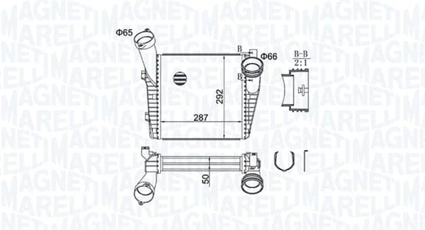 MAGNETI MARELLI 351319204400 Tarpinis oro aušintuvas