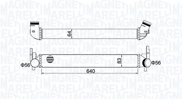 Tarpinis oro aušintuvas — MAGNETI MARELLI 351319204410