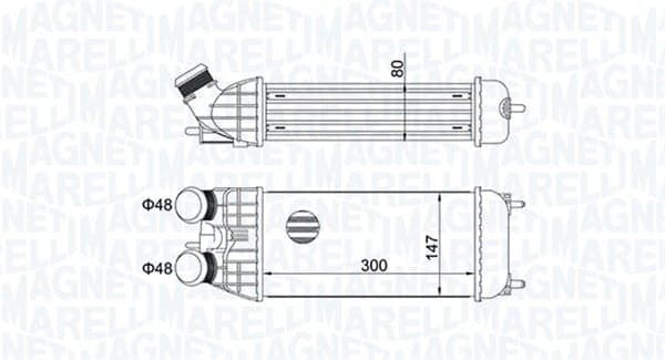 MAGNETI MARELLI 351319204470 Tarpinis oro aušintuvas