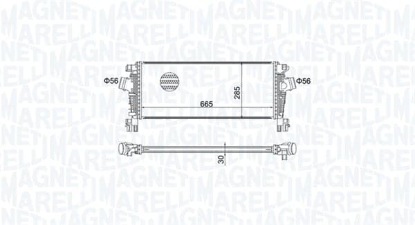 MAGNETI MARELLI 351319205070 Tarpinis oro aušintuvas