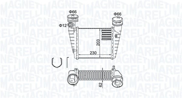 Tarpinis oro aušintuvas — MAGNETI MARELLI 351319205190